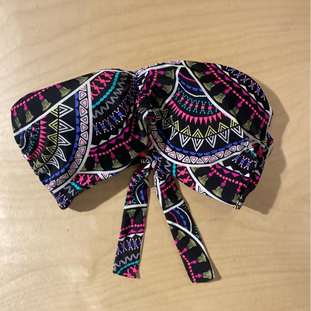 Urban Sea Tribal Print Strapless Bikini Top Large (MS) - Picture 2 of 6